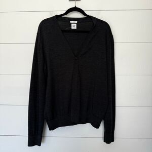 Gap Women’s Large Gray 100% Merino Cardigan Sweater